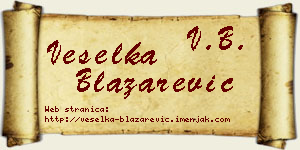 Veselka Blažarević vizit kartica